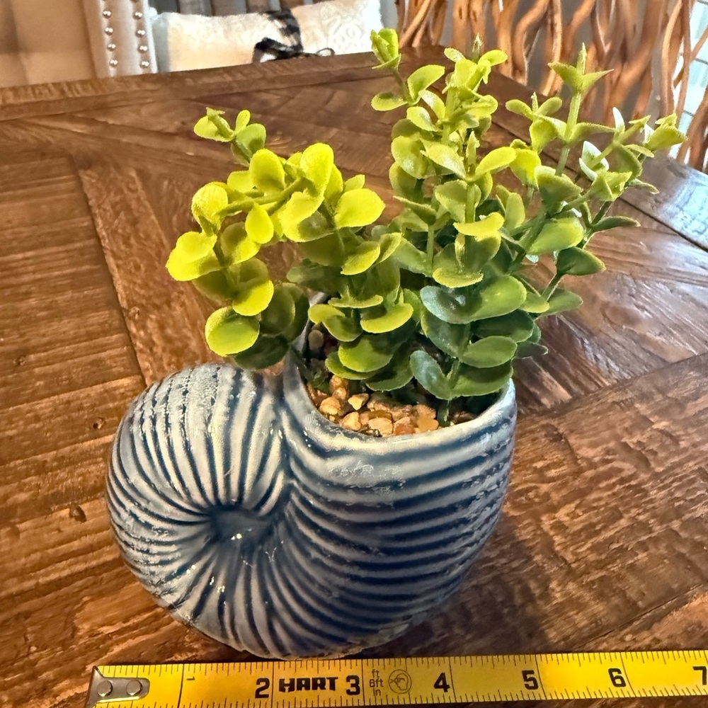 Source Unknown Blue Spiral Shell Planter - Picture 5 of 6
